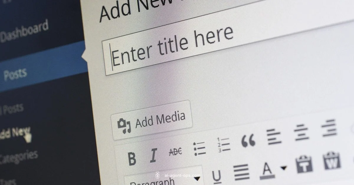 WordPress AI Agent WordPress AI Agent - Ai Agent Ops